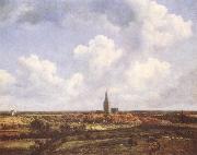 Jacob van Ruisdael Landscape with Church and Village oil painting artist
